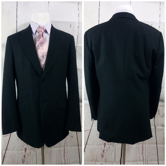 Pacific Custom Tailors 41R Black Suit Blazer Sport - Picture 6 of 8